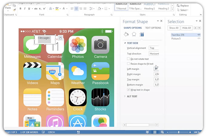 Как нарисовать рабочий стол iOS 7 в… MS Word