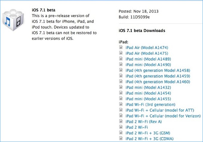 Вышла первая бета-версия iOS 7.1