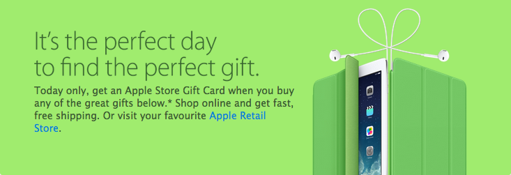 Apple вместо скидок в Чёрную пятницу будет дарить Gift Card