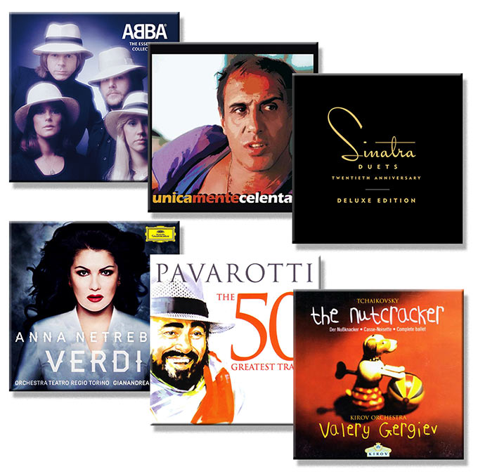 Идеи музыкальных подарков к Новому Году для ценителей. Abba, Adriano Celentano, Luciano Pavarotti, Frank Sinatra и не только