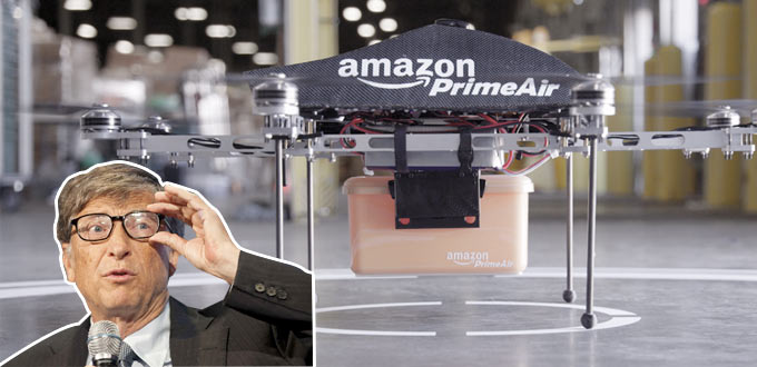 Билл Гейтс поддержал намерение Amazon доставлять товары беспилотными дронами