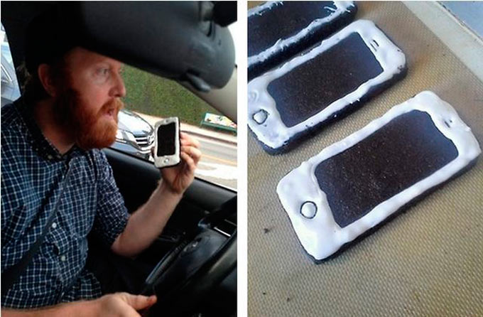 История одного неудавшегося розыгрыша полиции при помощи печенья в виде iPhone