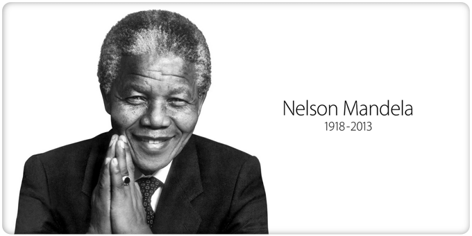 Страница памяти Нельсона Манделы на сайте Apple