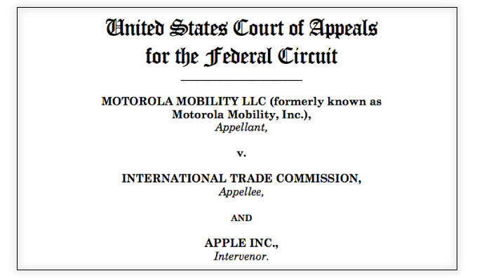 Апелляционный суд подтвердил невиновность Apple в нарушении патента Motorola