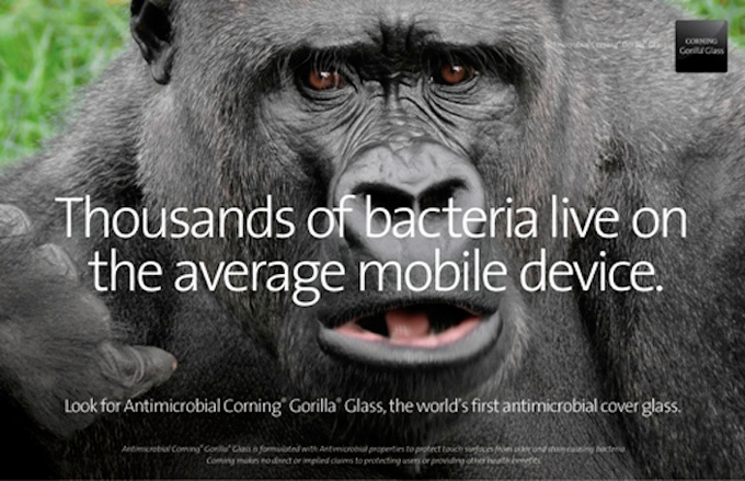 Corning представила антибактериальное Gorilla Glass