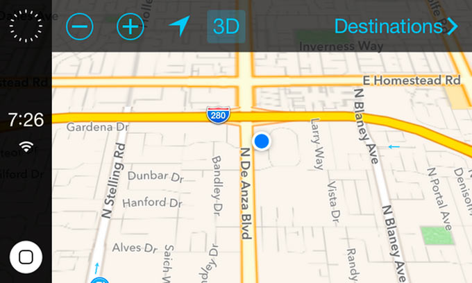 В сеть попало несколько скриншотов нового интерфейса iOS in the Car