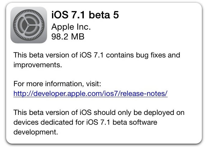 Вышла iOS 7.1 beta 5 с обновлением голосов для Siri
