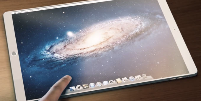 Концепт 13-дюймового iPad Pro на базе полноценной OS X