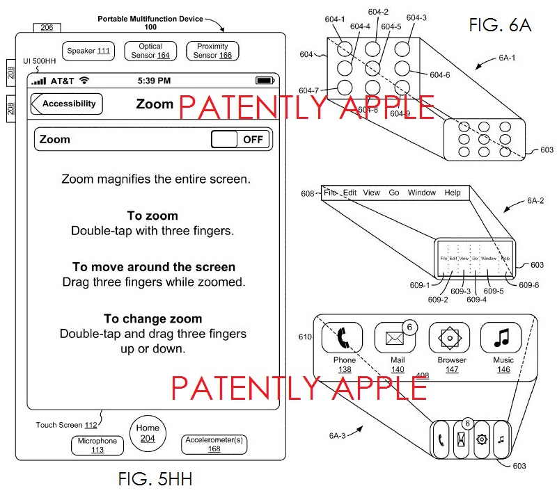 Apple запатентовала интерфейс для слепых