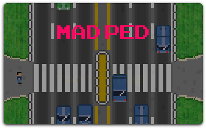 Mad Ped. Дорожный перебежчик в 8-битном мире