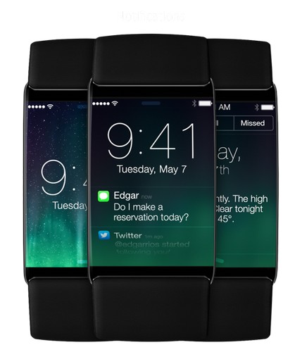 Концепт iWatch под управлением iOS 7