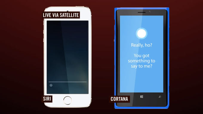 Схватка Siri и Cortana в эфире американского юмористического шоу