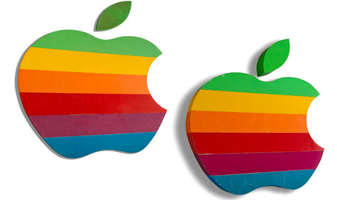 С аукциона будут проданы оригинальные «радужные» логотипы Apple