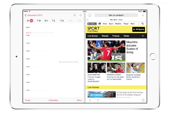 В iOS 8 для iPad появится возможность работы в двух приложениях одновременно
