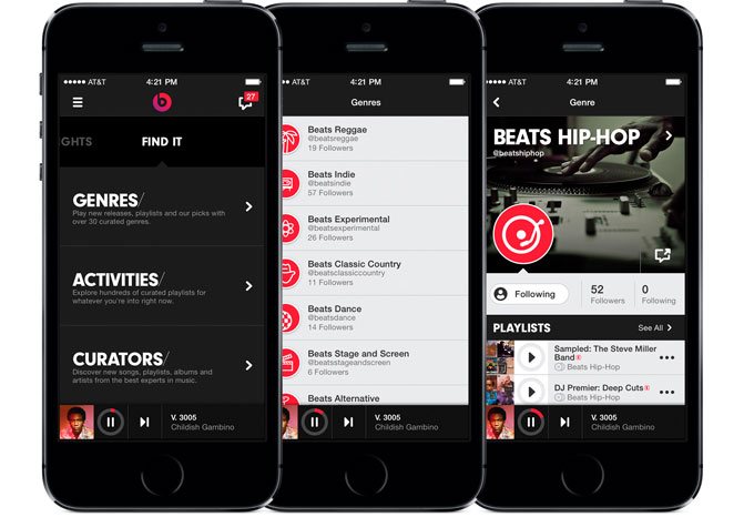 Apple продвигает приложение Beats Music в App Store