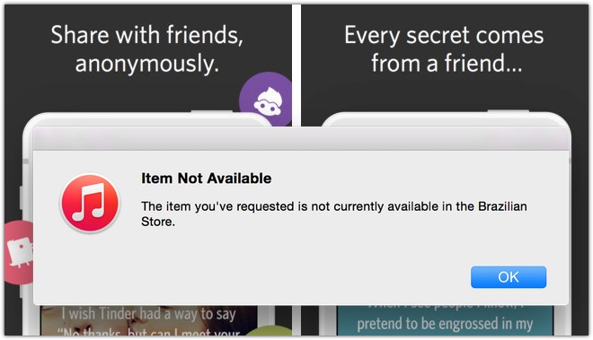 Apple удалила приложение Secret из бразильского App Store