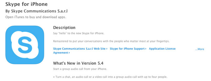 Обновленный Skype для iOS позволяет совершать групповые звонки
