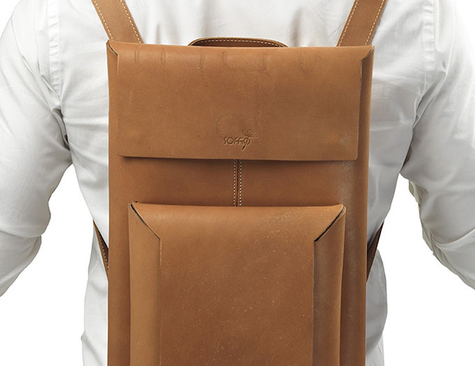 Soffio выпустила сверхтонкий кожаный рюкзак Sleeve Backpack для Retina MacBook Pro 15″