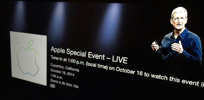 Канал с прямой трансляцией презентации Apple уже доступен на Apple TV