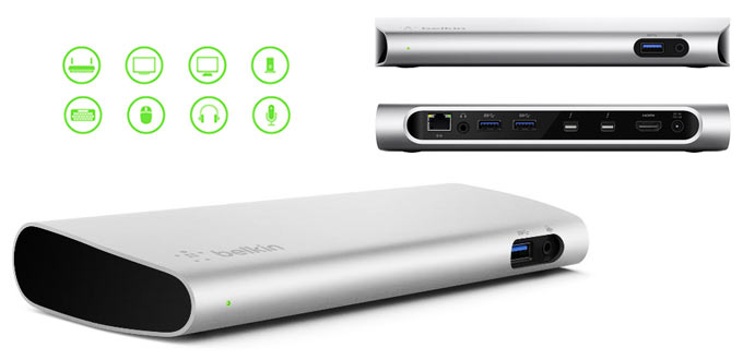 Belkin анонсировала док-станцию Thunderbolt 2 Express Dock HD