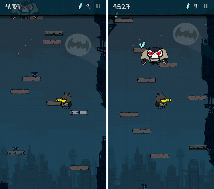 Doodle Jump DC Super Heroes. В костюме Бэтмена