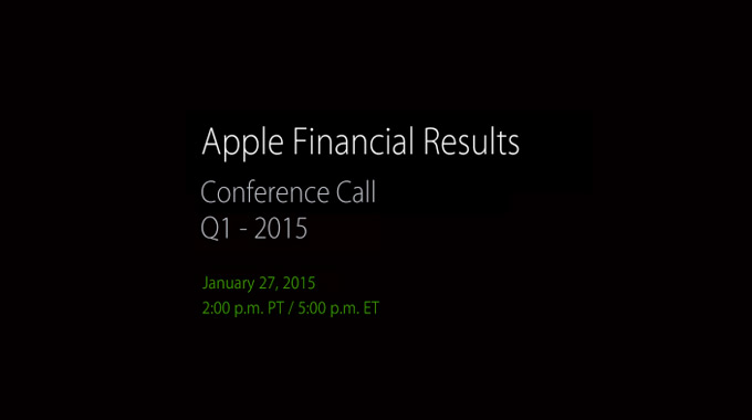 27 января Apple подведет итоги Q1 2015