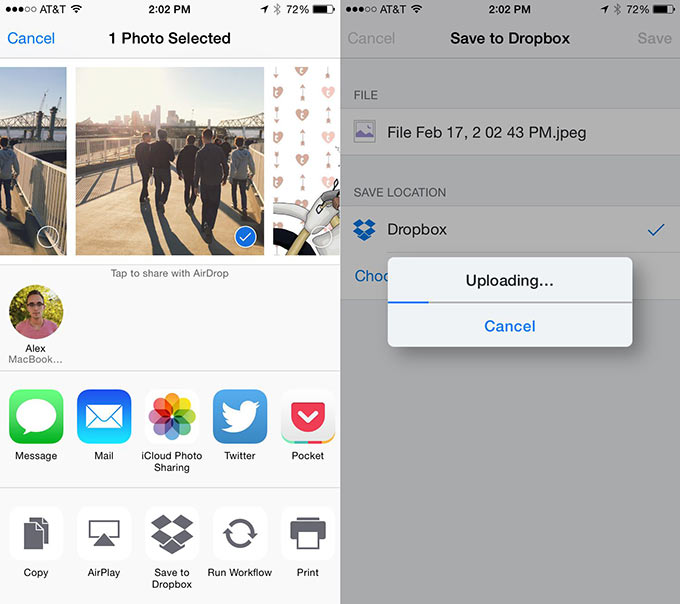 Dropbox v3.7. Не прошло и полгода, как сервис окончательно подружился с iOS 8