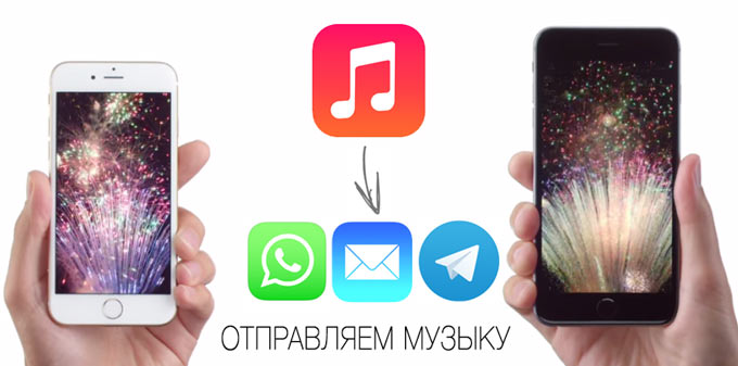 Отправляем музыку с iPhone через WhatsApp, Telegram и почту