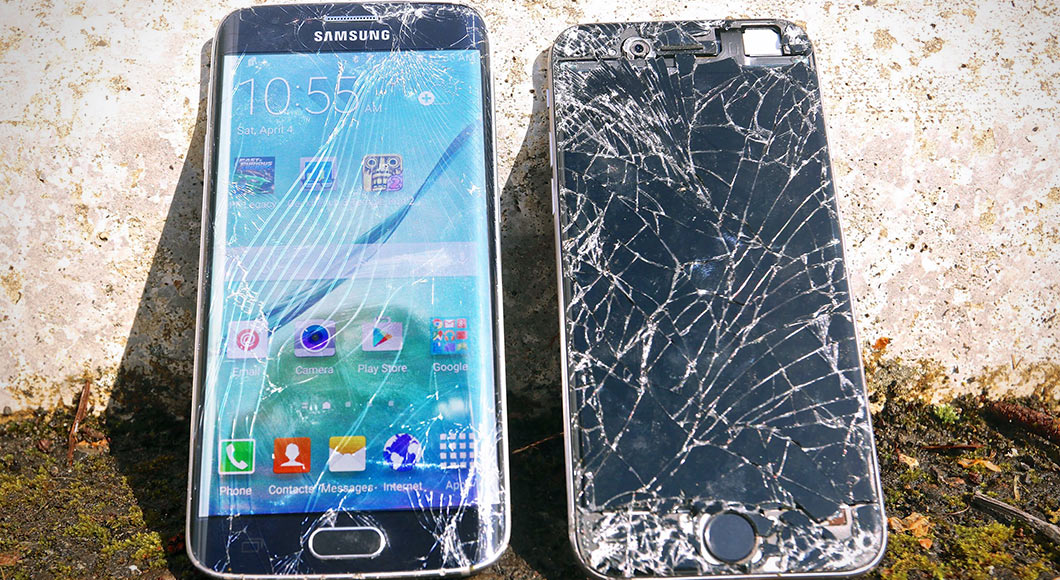iPhone 6 против Galaxy S6 Edge в брутальном дроп-тесте