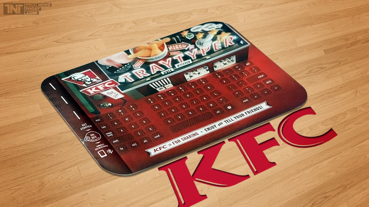 KFC сделает клавиатуру из подносов для еды