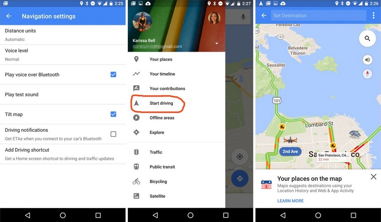 Google-maps-drive-mode
