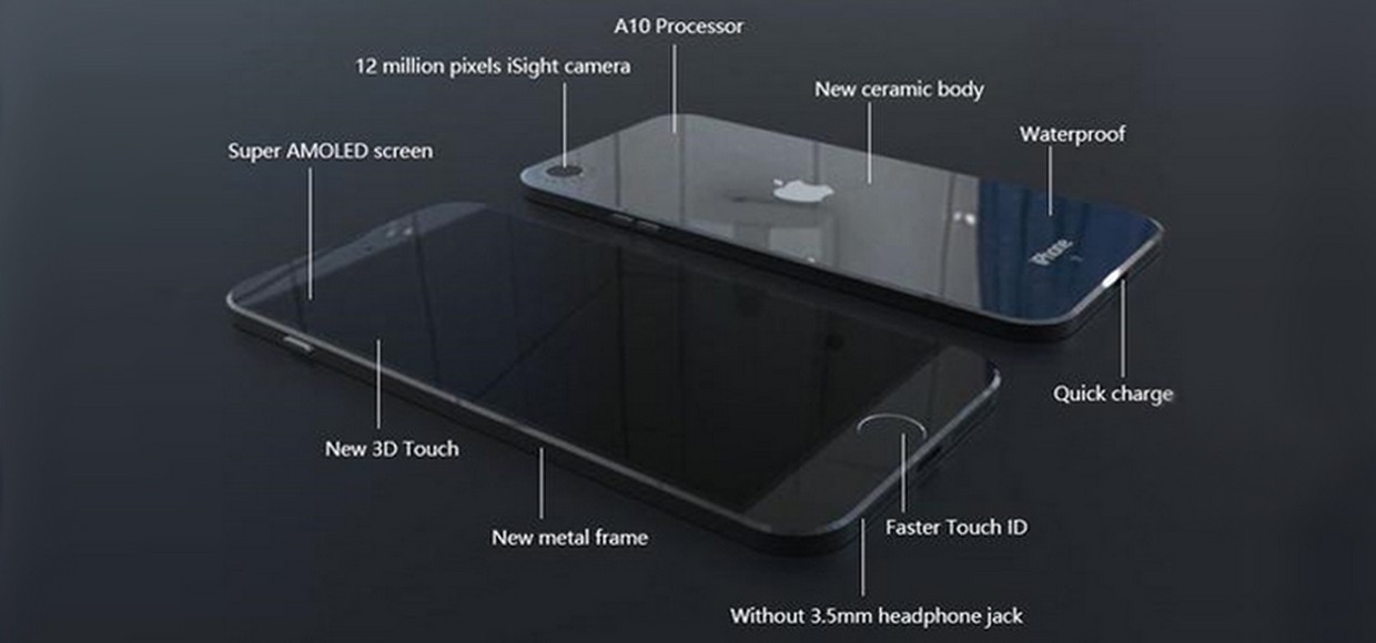 Концепт iPhone 7 в водонепроницаемом корпусе