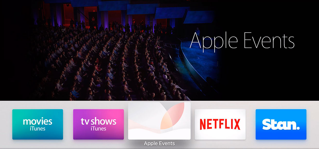 Приложение Apple Event доступно для Apple TV 4