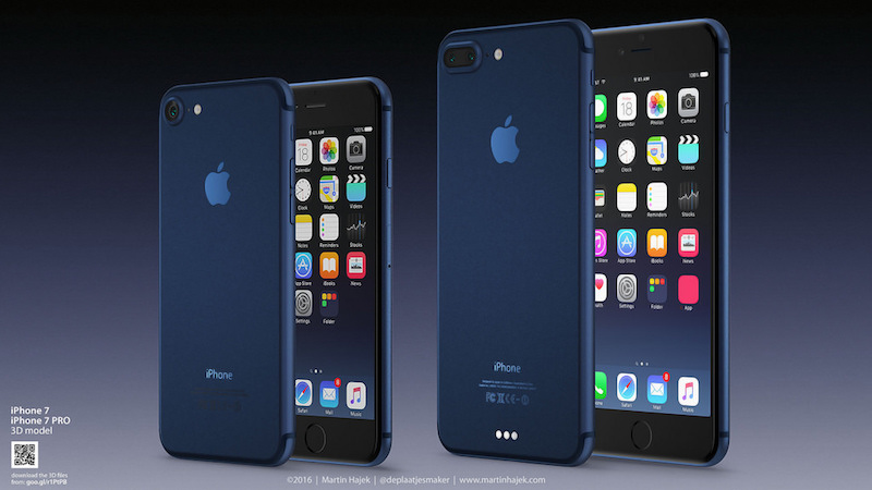 Появился концепт, демонстрирующий iPhone 7 в синем цвете