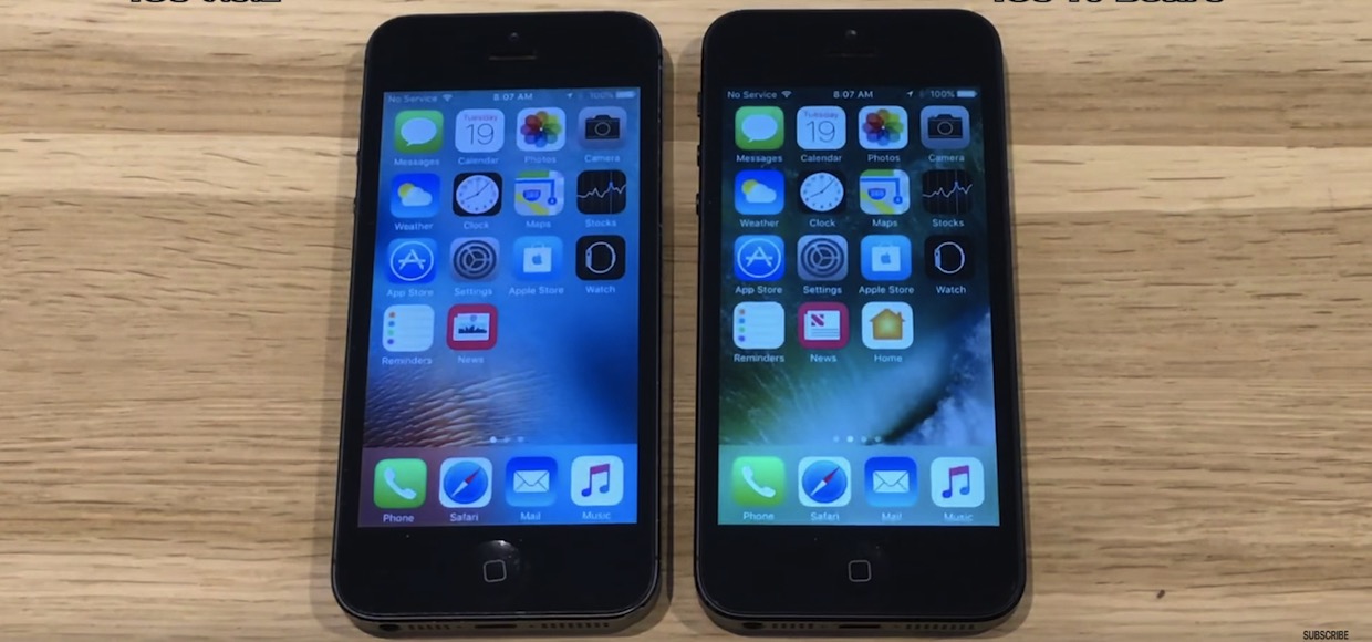 Сравнение производительности iOS 10 beta 3 и iOS 9.3.2