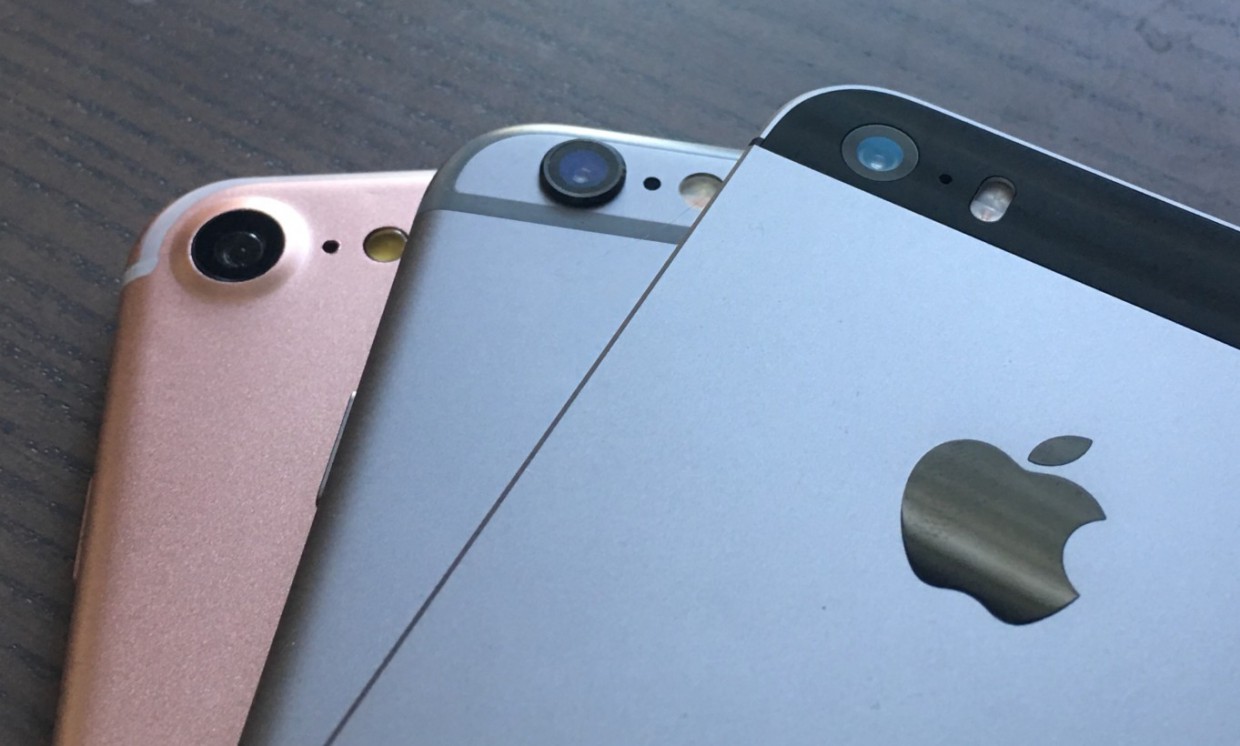 iPhone 7 сравнили с iPhone SE и 6s
