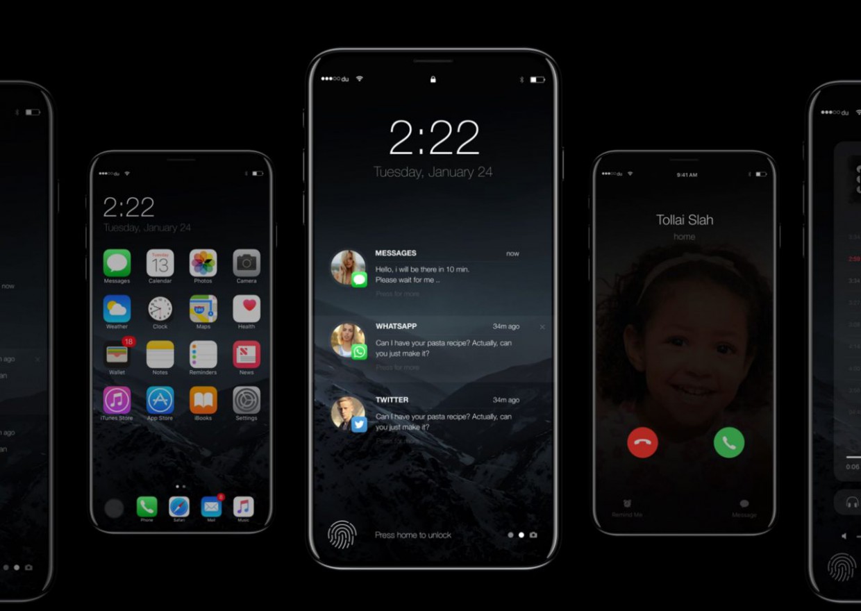 Чехол для iPhone 8 намекает на встроенный в дисплей Touch ID и вертикальную камеру