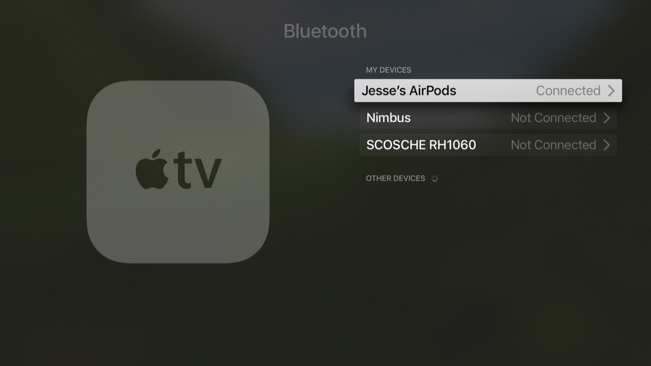 AirPods автоматически подключаются к Apple TV с tvOS 11