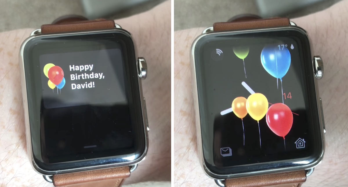 Apple Watch поздравят с днём рождения в watchOS 4