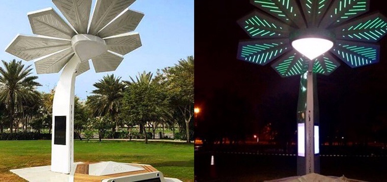 В Дубае сделали смарт-пальму, заряжающую гаджеты и раздающую Wi-Fi