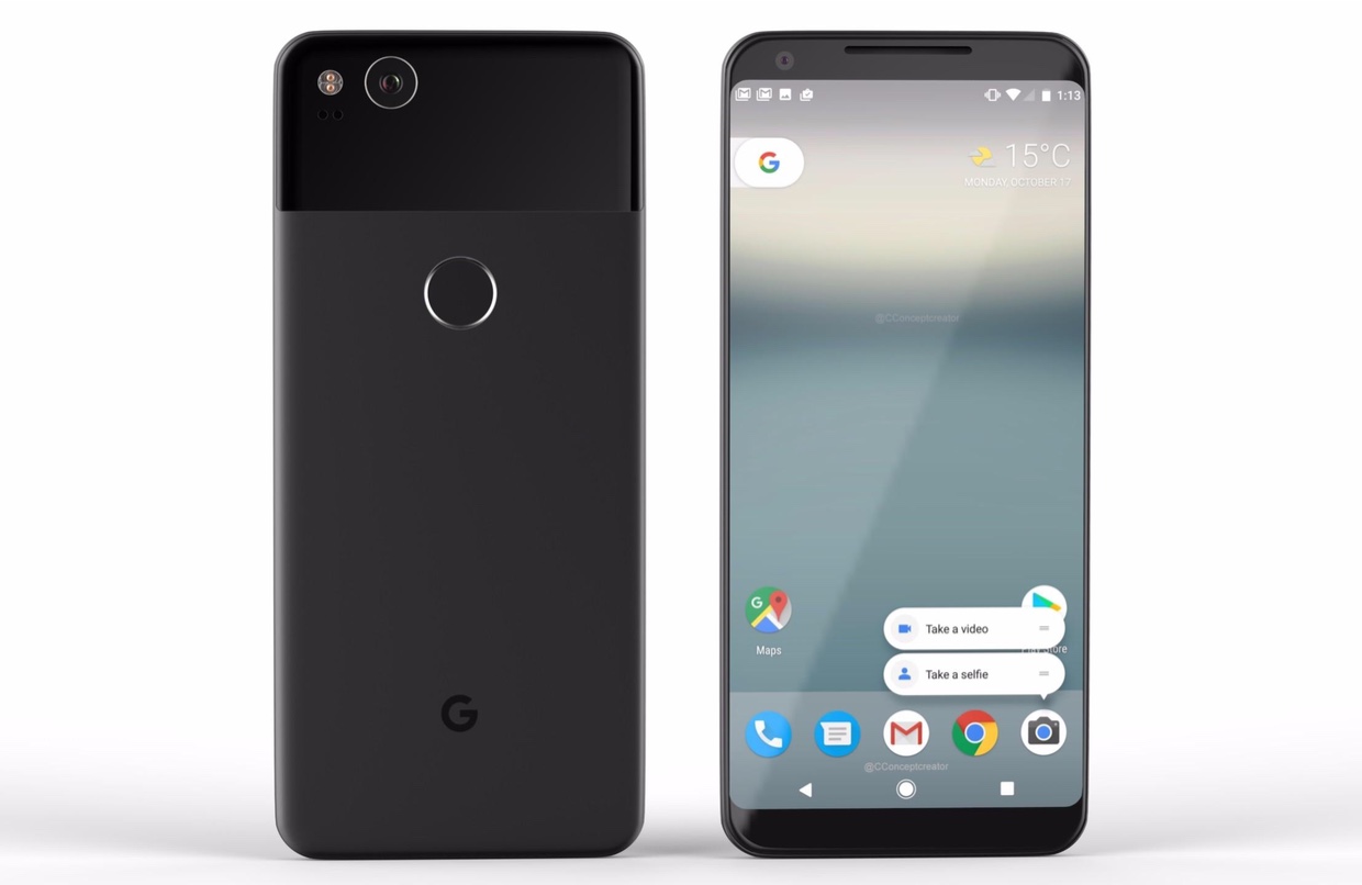 Стало известно, как будут выглядеть Google Pixel и Pixel XL второго поколения