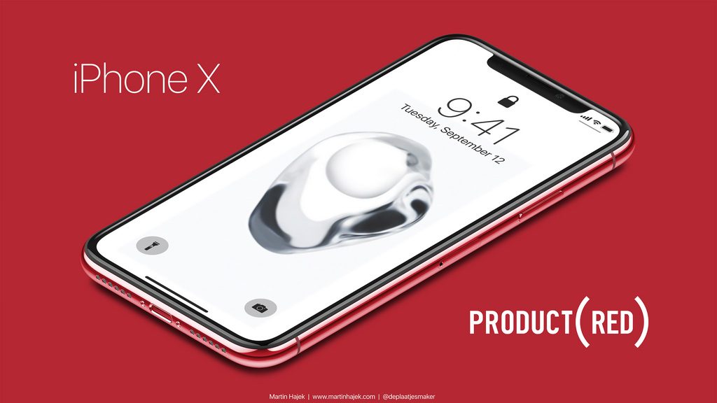 Появился классный концепт красного iPhone X PRODUCT(RED)