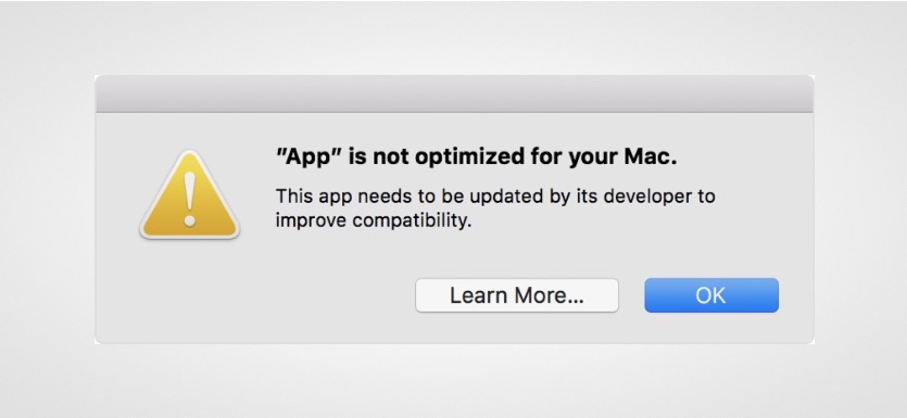 Скоро macOS потеряет поддержку 32-битных программ