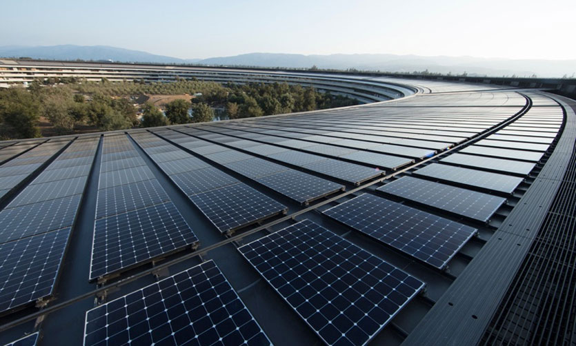 Apple на 100% использует возобновляемую энергию