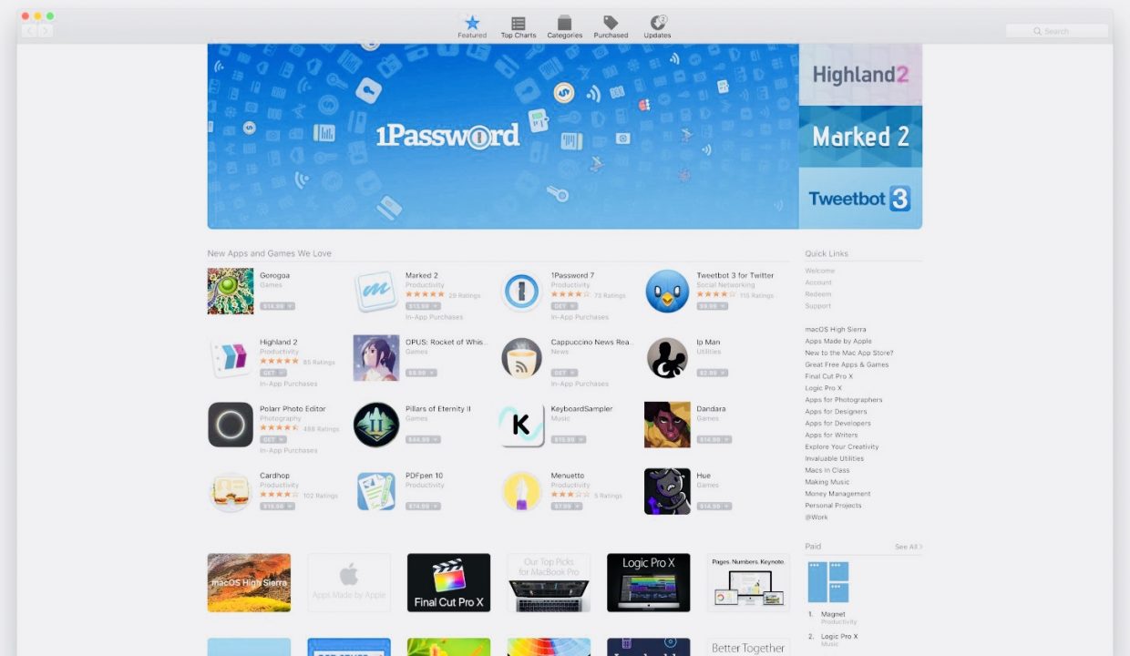 Mac App Store может полностью измениться в macOS 10.14