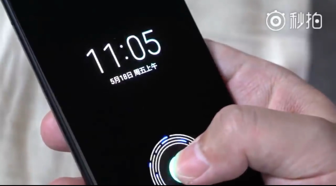 Xiaomi Mi8 со сканером отпечатков под стеклом показали на видео