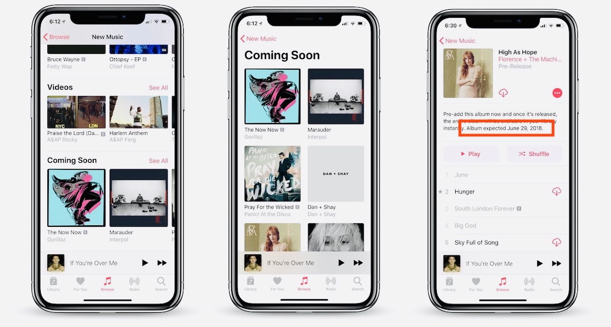 В Apple Music появился новый раздел «Предстоящие релизы»
