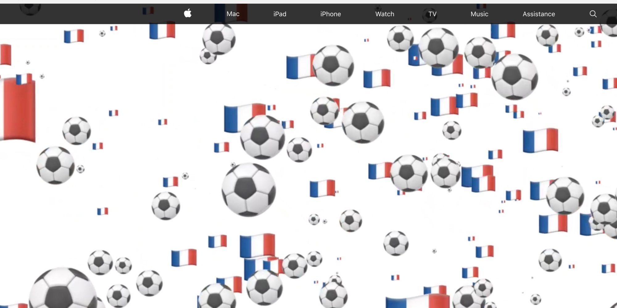 Apple празднует финал Чемпионата мира на официальном сайте