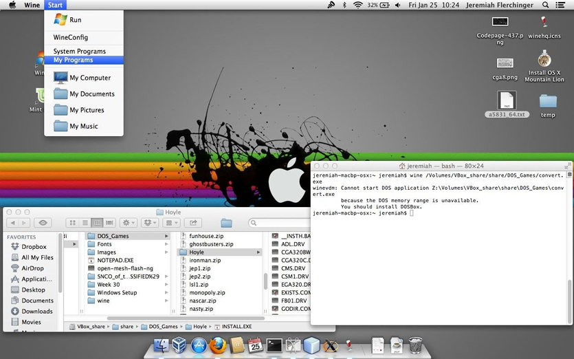 emulator windows mac os x