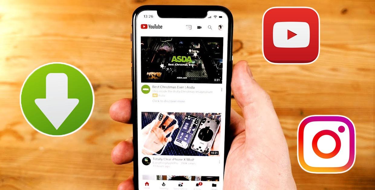 Как быстро скачать видео из Instagram и YouTube на iPhone c iOS 12